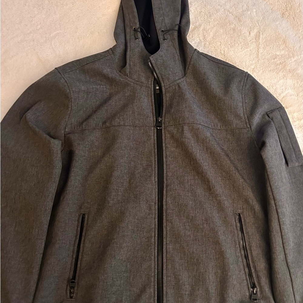 Levi's Men's Gray Hooded Windbreaker